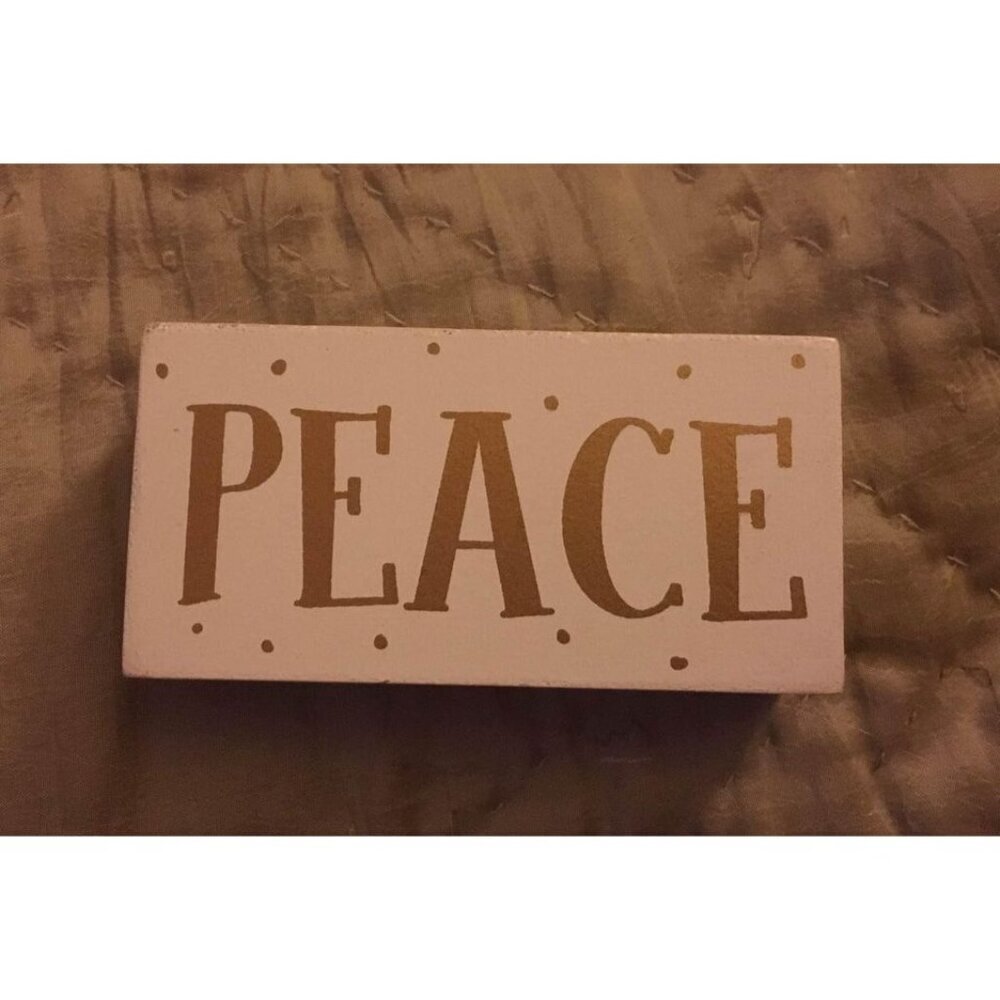 Small Wooden “Peace” Plaque